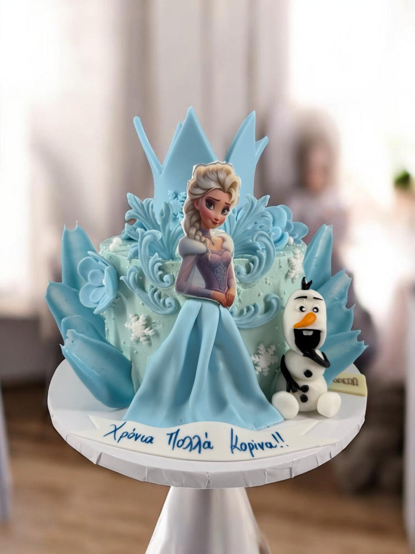 Τούρτα Γενεθλίων Frozen με Elsa & Olaf